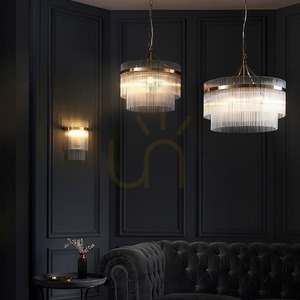 Vägglampa Endon Marietta mässing metall glas E14 dimbar small 8
