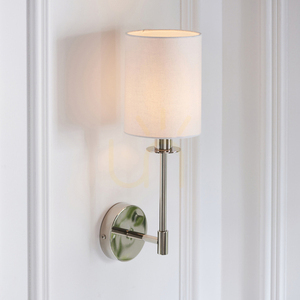 Vägglampa Endon Sancerre Silver Tyg E14 Dimbar small 2