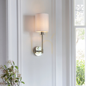 Vägglampa Endon Sancerre Silver Tyg E14 Dimbar small 4
