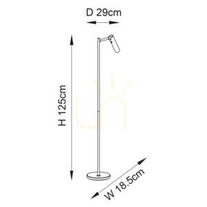 Stående lampa Endon Mässing LED 125 cm Stål small 2