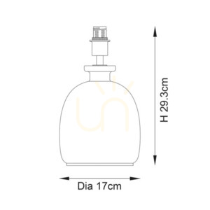 Endon Lyra bordslampsfot svart, texturerat glas E14 29,3 cm 100910 small 2