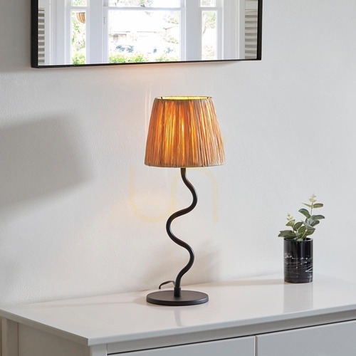 Kontrollera Bordslampa Endon Wriggle svart rotting metall E14 45,7 cm