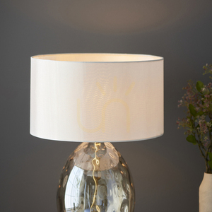 Bordslampa Endon Elin Dimple Mässing Vintage Vit Tyg 53,5 cm small 7