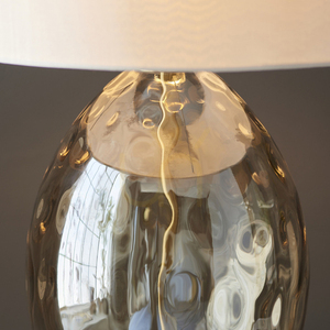 Bordslampa Endon Elin Dimple Mässing Vintage Vit Tyg 53,5 cm small 8