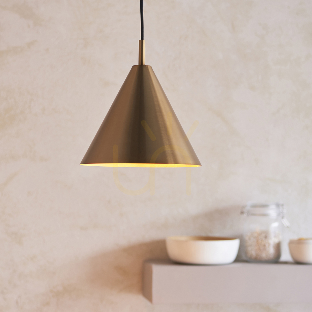 Display Taklampa Endon Cape Brass mässing stål E27 dimbar 25,7 cm Taklampa Endon Cape Brass mässing stål E27 dimbar 25,7 cm