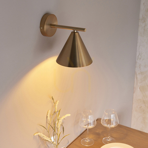 Vägglampa Endon Cape 102893 antikmässing E14 7 W dimbar small 5