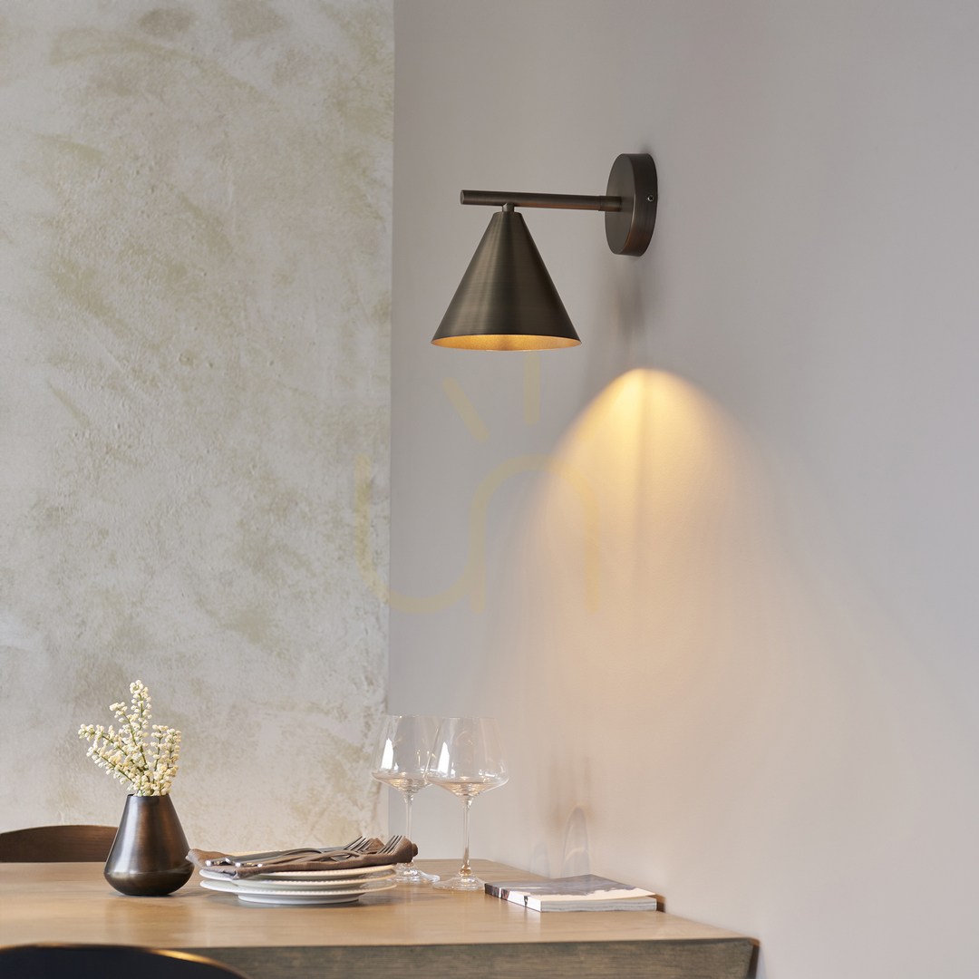 Förhandsvisning Vägglampa Brown Endon E14 Stål Dimbara 15,8 cm Vägglampa Brown Endon E14 Stål Dimbara 15,8 cm