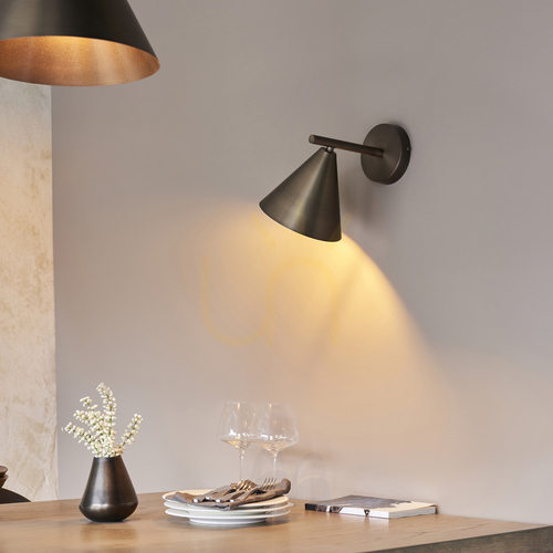 Kontrollera Vägglampa Brown Endon E14 Stål Dimbara 15,8 cm