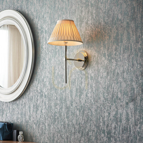 Kontrollera Vägglampa Endon silver elfenben tyg E14 dimbar 50 cm