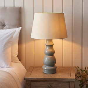 Bordslampa Endon Provence & Cici 103369 grå keramik, linneskärm, 66 cm small 4