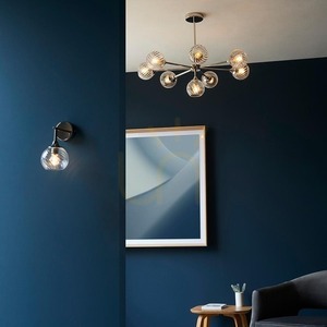 Vägglampa Endon Allegra Silver E14 Stål Glas small 1