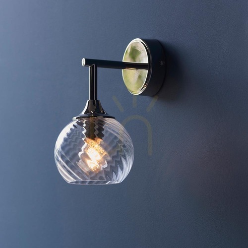 Kontrollera Vägglampa Endon Allegra Silver E14 Stål Glas