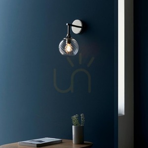 Vägglampa Endon Allegra Silver E14 Stål Glas small 4