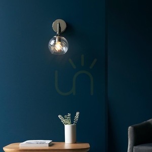 Vägglampa Endon Allegra Silver E14 Stål Glas small 6