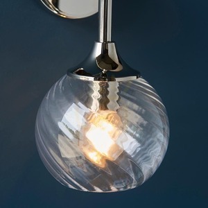 Vägglampa Endon Allegra Silver E14 Stål Glas small 7
