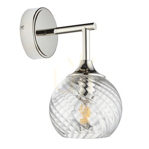 Vägglampa Endon Allegra Silver E14 Stål Glas small 9