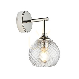 Vägglampa Endon Allegra Silver E14 Stål Glas small 0