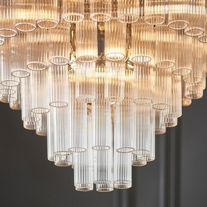 Hängande lampa Endon Toulouse silver 12 ljuspunkter G9 stål glas 50 cm small 7