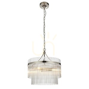 Pendant Light Endon Marietta Silver 3-Light E14 Metal Glass 1 Pendant Light Endon Marietta Silver 3-Light E14 Metal Glass small 1