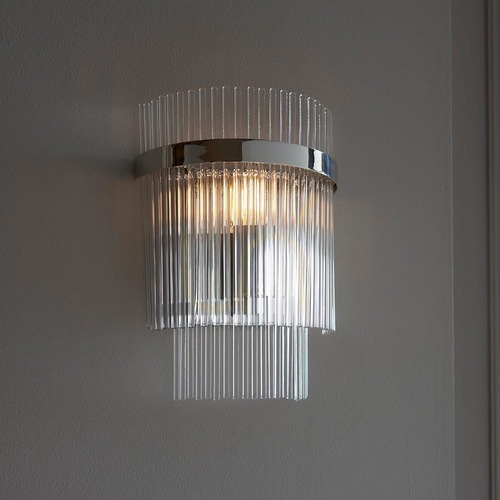 Kontrollera Vägglampa Marietta Silver Endon