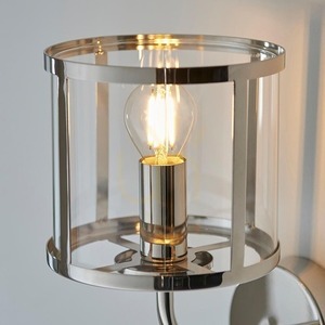 Vägglampa Endon Hopton Silver Stål Glas E14 Dimbart 1 Ljuspunkt small 6