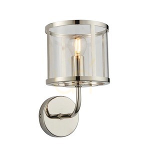 Vägglampa Endon Hopton Silver Stål Glas E14 Dimbart 1 Ljuspunkt small 0
