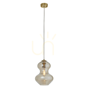 Pendellampa Endon Kelda mässing glas E27 dimbar 23 cm 1 Pendellampa Endon Kelda mässing glas E27 dimbar 23 cm small 1