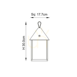 Utomhuslampa Endon Hoot Medium svart LED 3000K IP44 106789 small 2