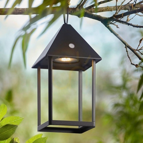 Kontrollera Utomhuslampa Endon Hoot Medium svart LED 3000K IP44 106789