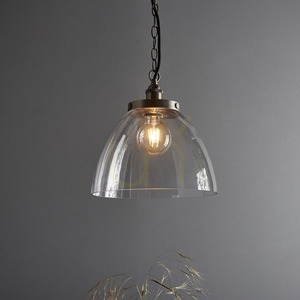 Pendellampa Endon Hansen Grand Silver E27 33 cm Stål Glas small 3