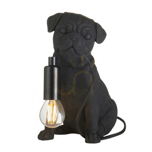 Bordslampa Pug Puppy Endon Svart Harts E14 small 0