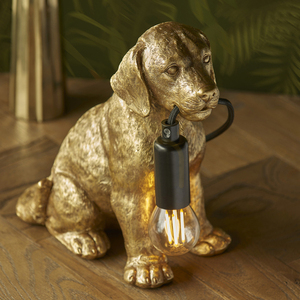 Bordslampa Endon Labrador Puppy Svart Harts Stål E14 small 2