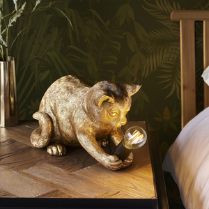 Bordslampa Endon Kitten svart harts och stål small 1