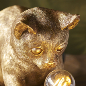 Bordslampa Endon Kitten svart harts och stål small 5