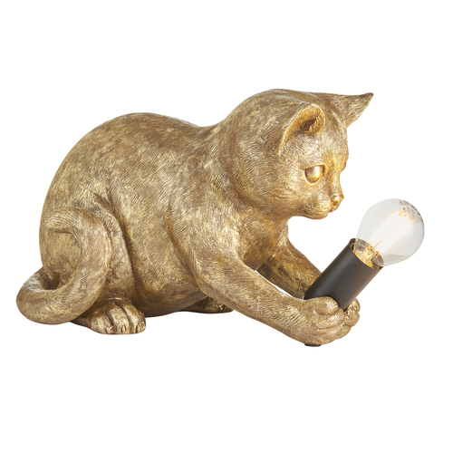 Kontrollera Bordslampa Endon Kitten svart harts och stål