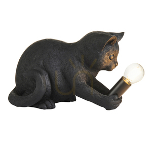 Bordslampa Endon Kitten Svart Harts Stål E14 small 0