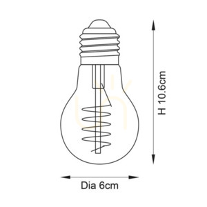 Glödlampa Spiral GLS Transparent Endon E27 4W Dimmbar Glasklar small 2