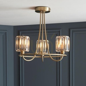Taklampa Endon Berenice 107801, antik mässing, 3×E14 small 3