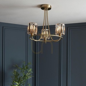 Taklampa Endon Berenice 107801, antik mässing, 3×E14 small 5
