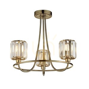 Taklampa Endon Berenice 107801, antik mässing, 3×E14 small 0