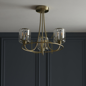 Taklampa Endon Berenice 107801, antik mässing, 3×E14 small 9