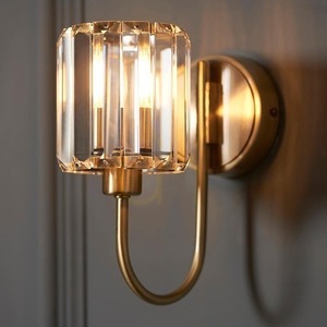 Vägglampa Endon Berenice Mässing E14 Dimbar Stål Glas small 8