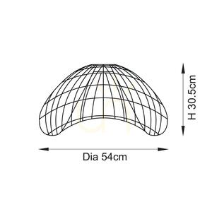 Endon Misra 109203 hängande lampskärm i naturrotting och stål 54 cm small 7