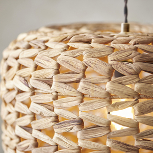 Pendant Light Endon Toca Brun Ø39 cm Stål Naturfiber E27 small 5