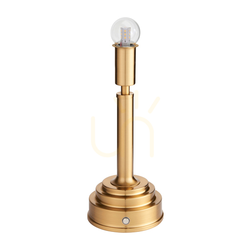 Kontrollera Uppladdningsbar bordslampa Endon Upton mässing LED 1,5 W 2700 K dimbar 30,6 cm