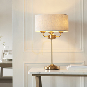 Bordslampa Endon Highclere mässing 3-ljus E14 50 cm small 2