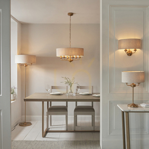 Bordslampa Endon Highclere mässing 3-ljus E14 50 cm small 7