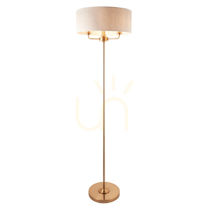 Stående lampa Endon Highclere mässing 3-ljus E14 160 cm small 0
