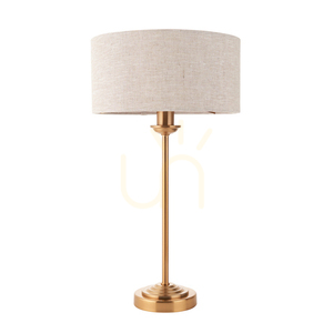 Bordslampa Endon Highclere mässing med naturfärgad skärm 1 Bordslampa Endon Highclere mässing med naturfärgad skärm small 1