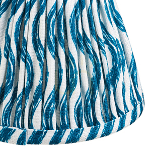 Lampskärm Endon Ripple Blå Tyg 16 cm E14 small 2